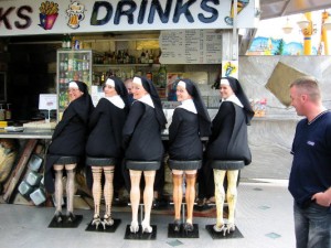 Funny Nuns on Hooker Legs Bar Stools